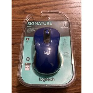 NEW LOGITECH SIGNATURE M650 L WIRELESS MOUSE 910-006232 BLUE FOR LARGE HANDS‎